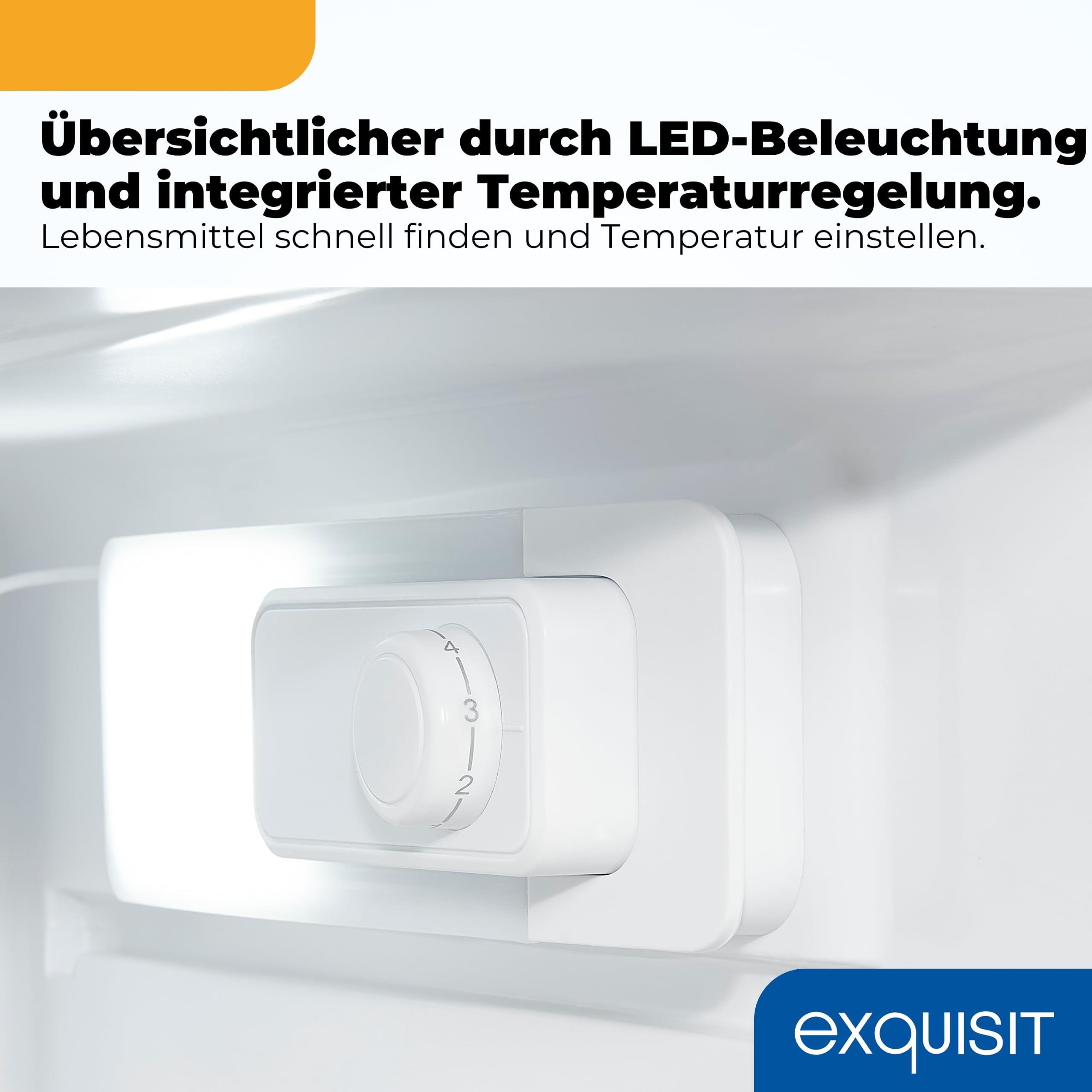 Exquisit Nevera de 126 l | Clase energética C | silencioso 35 dB | Iluminación LED | 55 cm de ancho | KS516-V-040C inoxlook-az | Inoxlook-az