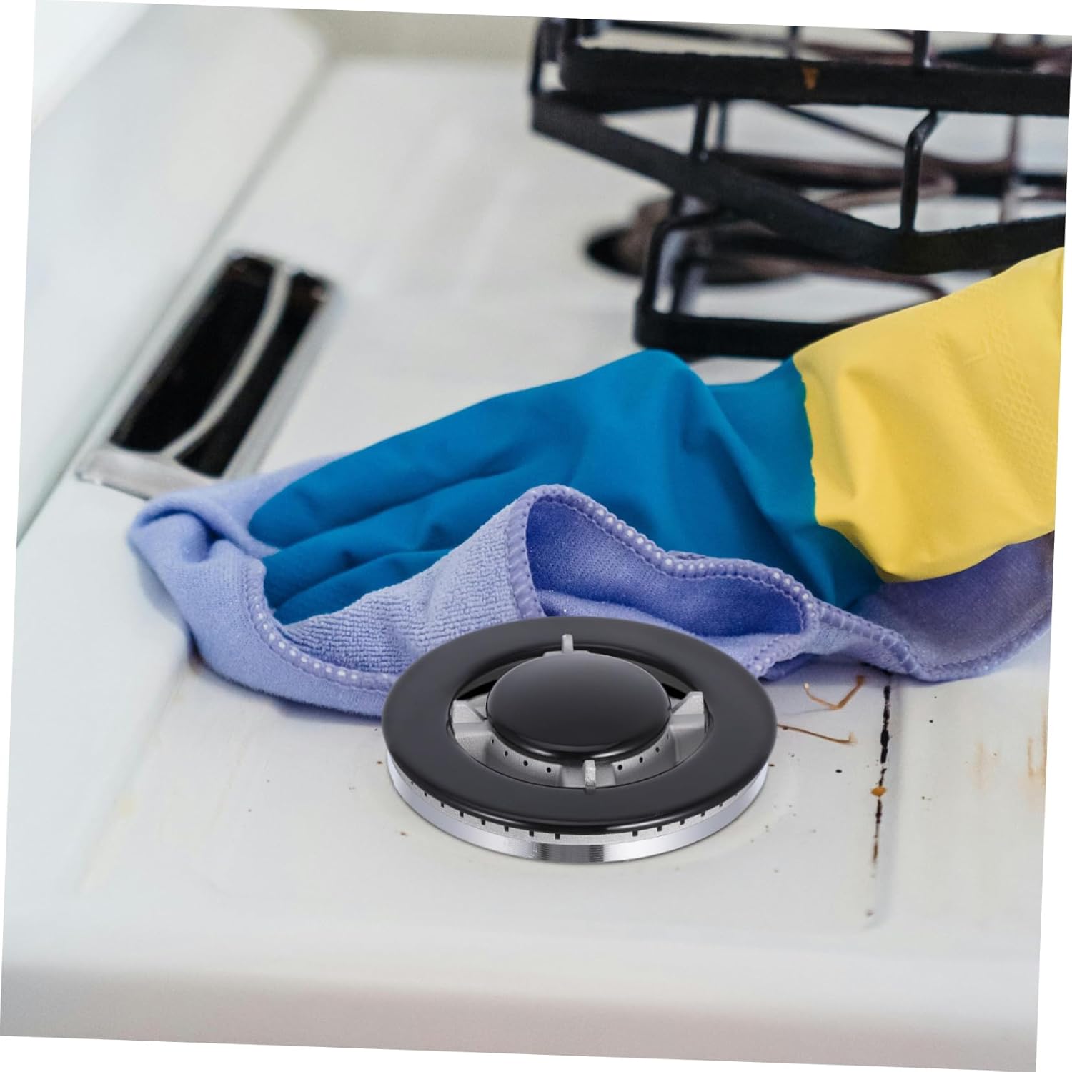 Totority 1set Gas Stove Burner Replacement Kit Fit Flame Cap for Even Heat Distribution Cooktop Accessories for Consistent Cooking Results