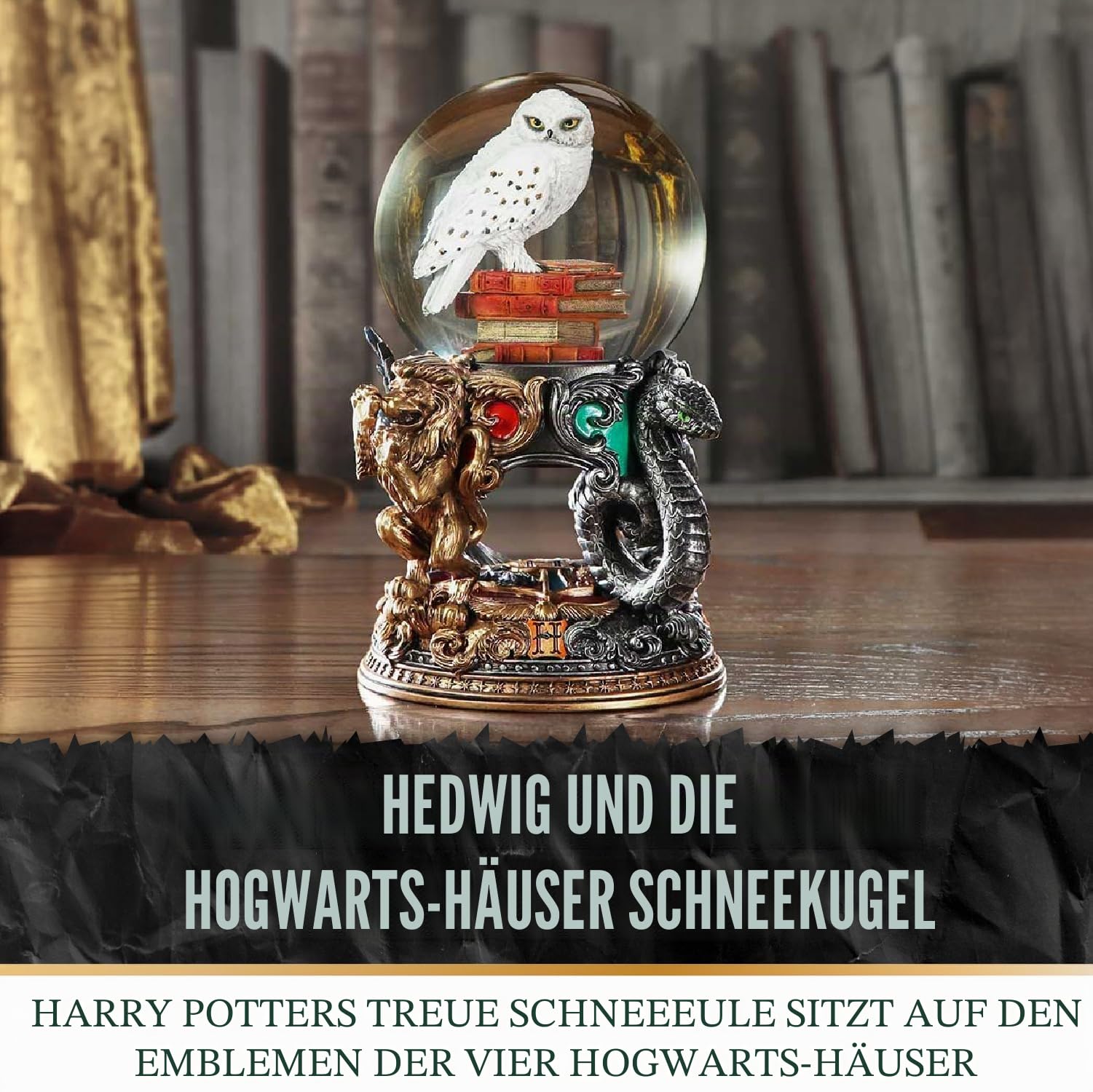 Nemesis Now Offiziell lizenzierte Harry Potter Hedwig Schneekugel, Mehrfarbig, 18,5 cm