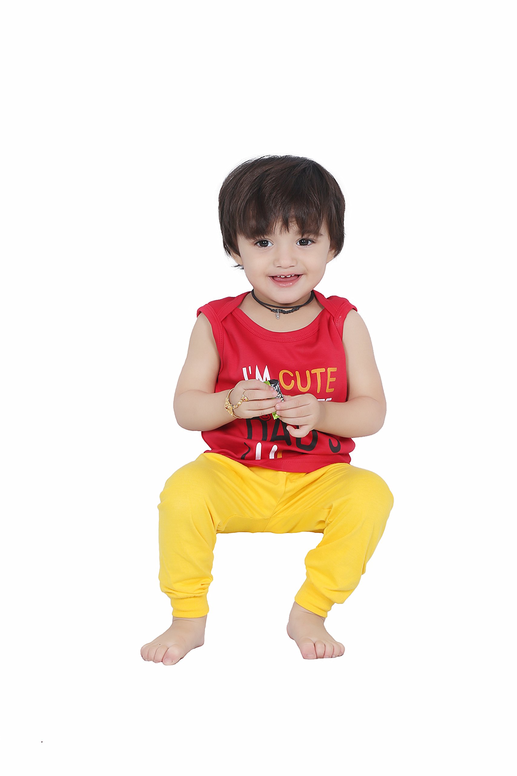 First Kids Step Unisex Cotton Hosiery Track Pants with Rib(0-6months) Multicolour 2