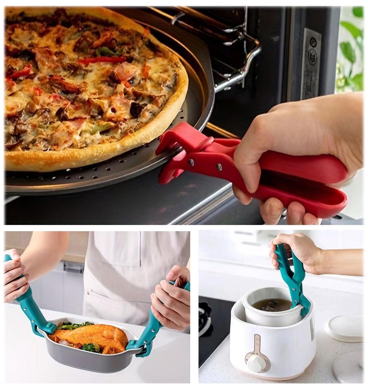 Utensili Cucina 12 Pollici Set Di 3 Pinze Da Cucina In Acciaio Inox Da 12 Pollici - Per BBQ, Insalate E Cottura Tavolo Con Panche