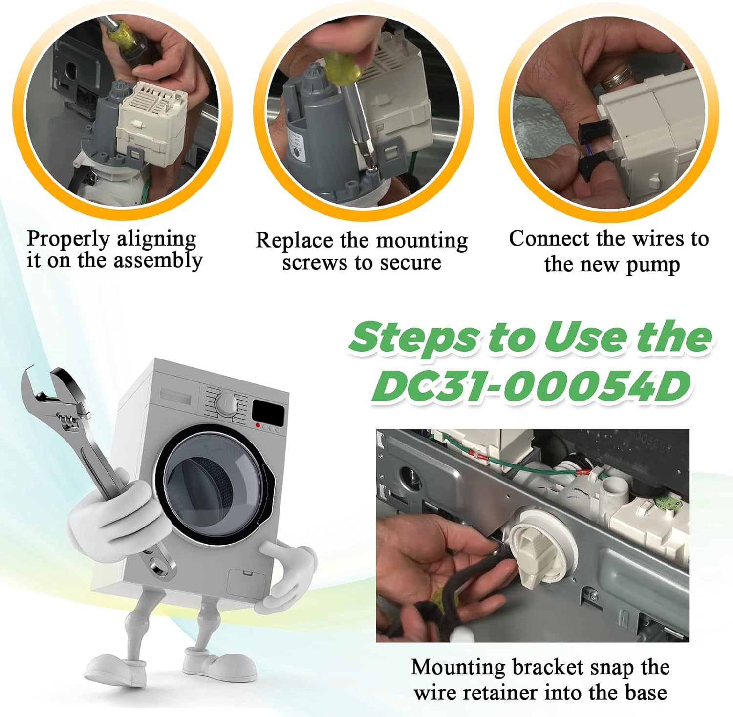 Buy DC3100054D PX351601 Washer Drain Pump Motor by Techecook