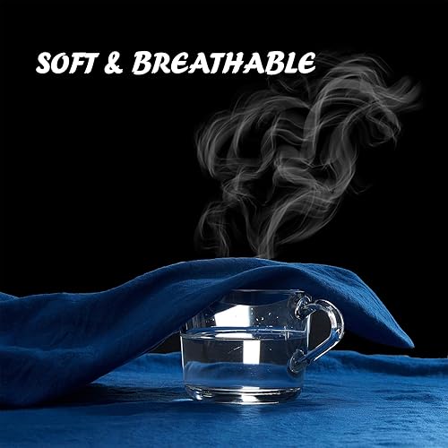 Miniatura 6 de NexHome Juego de funda de edredón tamaño king, azul oscuro, microfibra doble cepillado, cierre de botón y lazos de esquina, transpirable y suave, 3