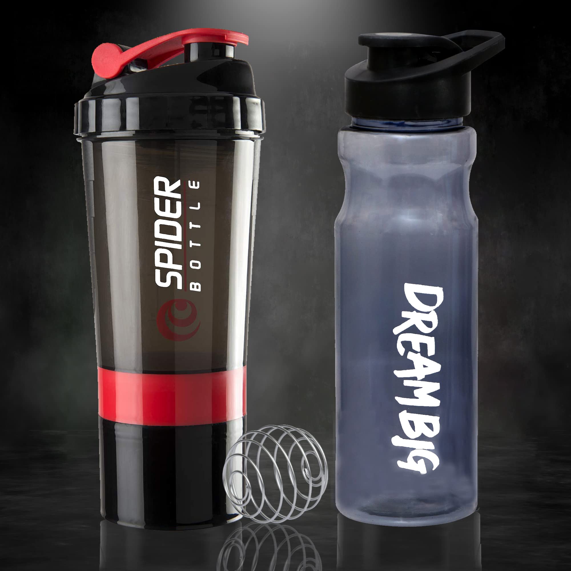 True Indians Gym Shaker Bottle and Gym Sipper Water Bottle for Boys and Girls. Protein Shaker, Leakproof Shaker, Yoga, Running, Work Out, Biking, Cycling, Jogging, Camping. (Pack of 2). (RED)-picture-16