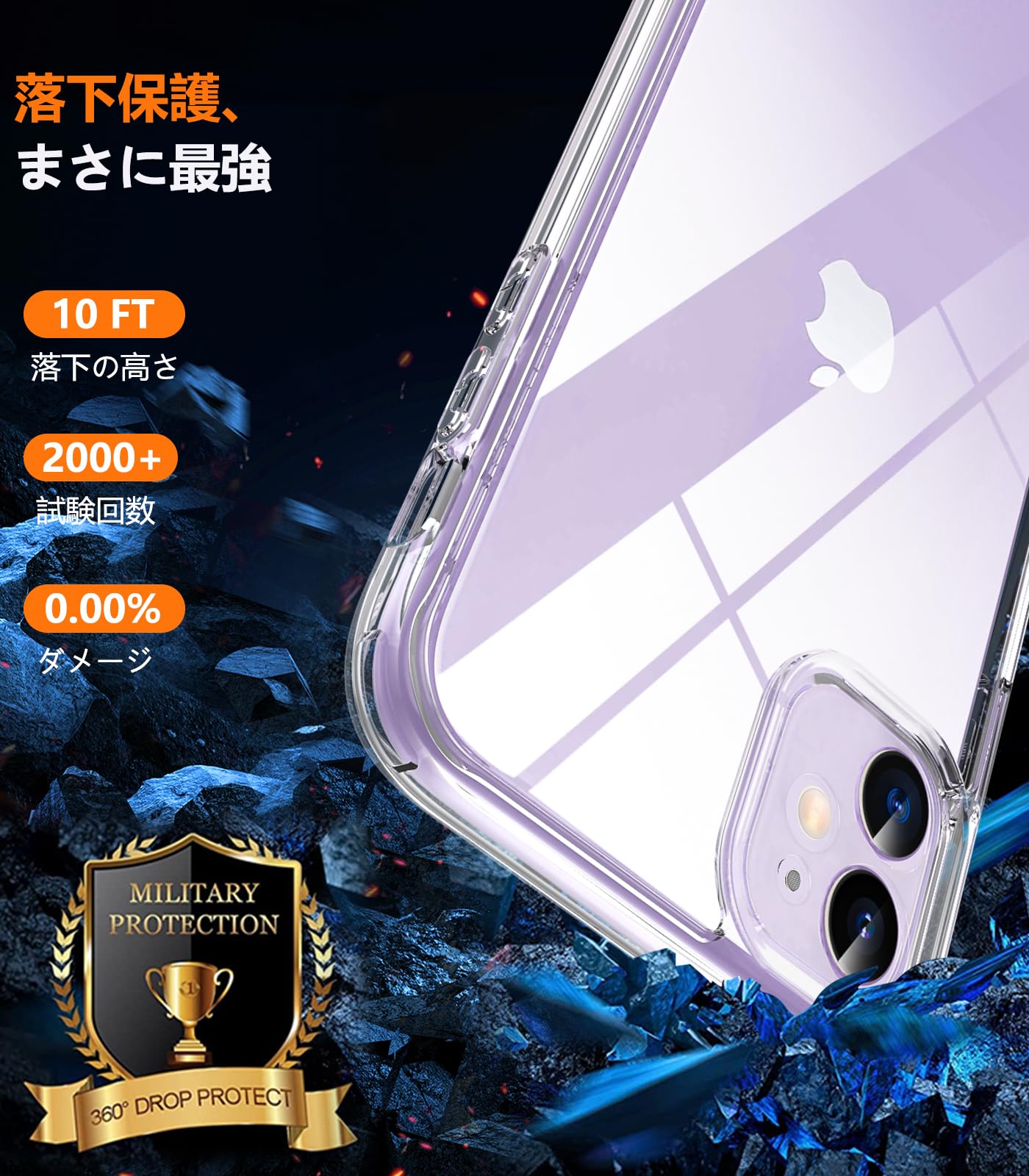 Amazon.co.jp: OWKEY iPhone 12 mini ケース 【ガラスフィルム付き 