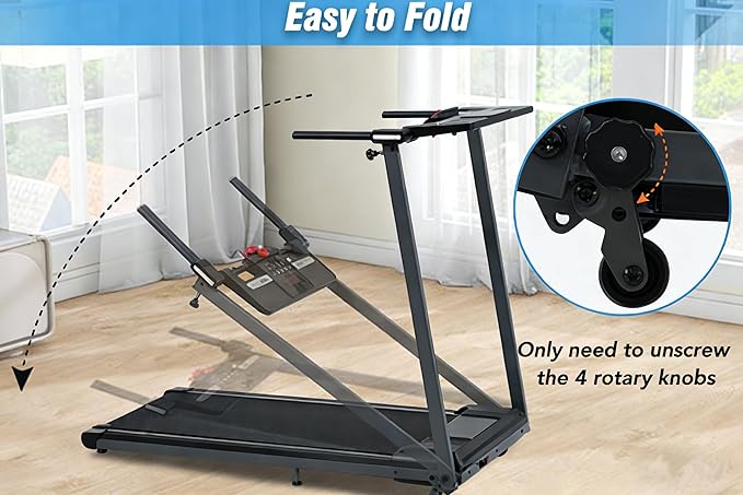 Caminadora Plegable ZeHuoGe 2.5HP, Inclinación Manual, 265 lb miniatura 8