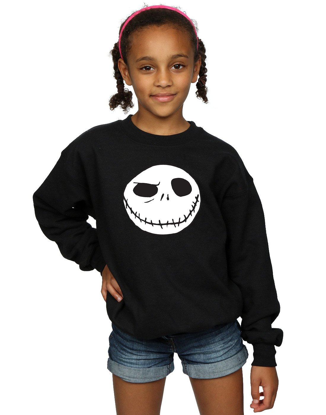 Absolute Cult Girls Black Disney Nightmare Before Christmas Nightmare Sweatshirt 12-13 Years