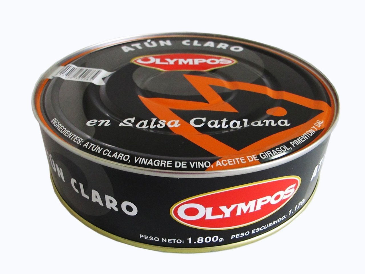 Atún claro en escabeche rojo o salsa catalana 1.8 kg.