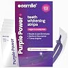 Esmile Purple Power Teeth Whitening Strips, Vegan and Cruelty Free, Gentle on Enamel, 7 Times Brighter, 28 Strips (28, )