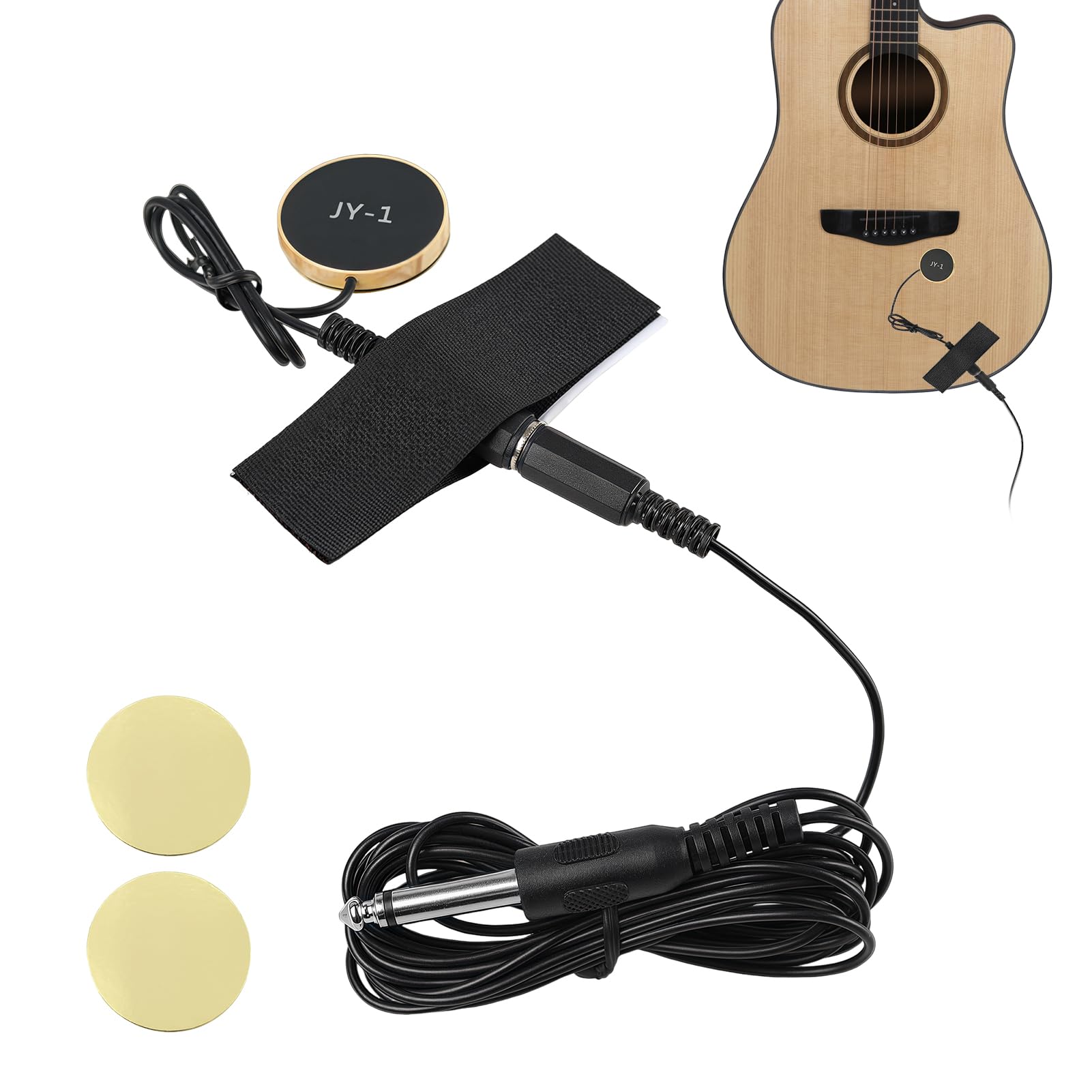 Piezo Contact Pickup, Cable Length 10.7 ft, JY-1
