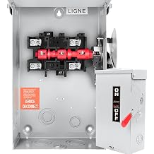 2026 Upgrade 60 Amp Disconnect Switch,2 Pole Safety Switch,Non-Fusible,NEMA 3R Standards,Galvanized Steel,Anti Corrosion and Rust Prevention,10-Year Warrnaty,Indoor&Outdoor