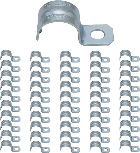 Miniatura 13 de Abrazadera de tubo de acero galvanizada de 1/2 pulgada, tubo rígido de acero, soporte de 2 agujeros U, abrazadera de tubo, correas de conducto