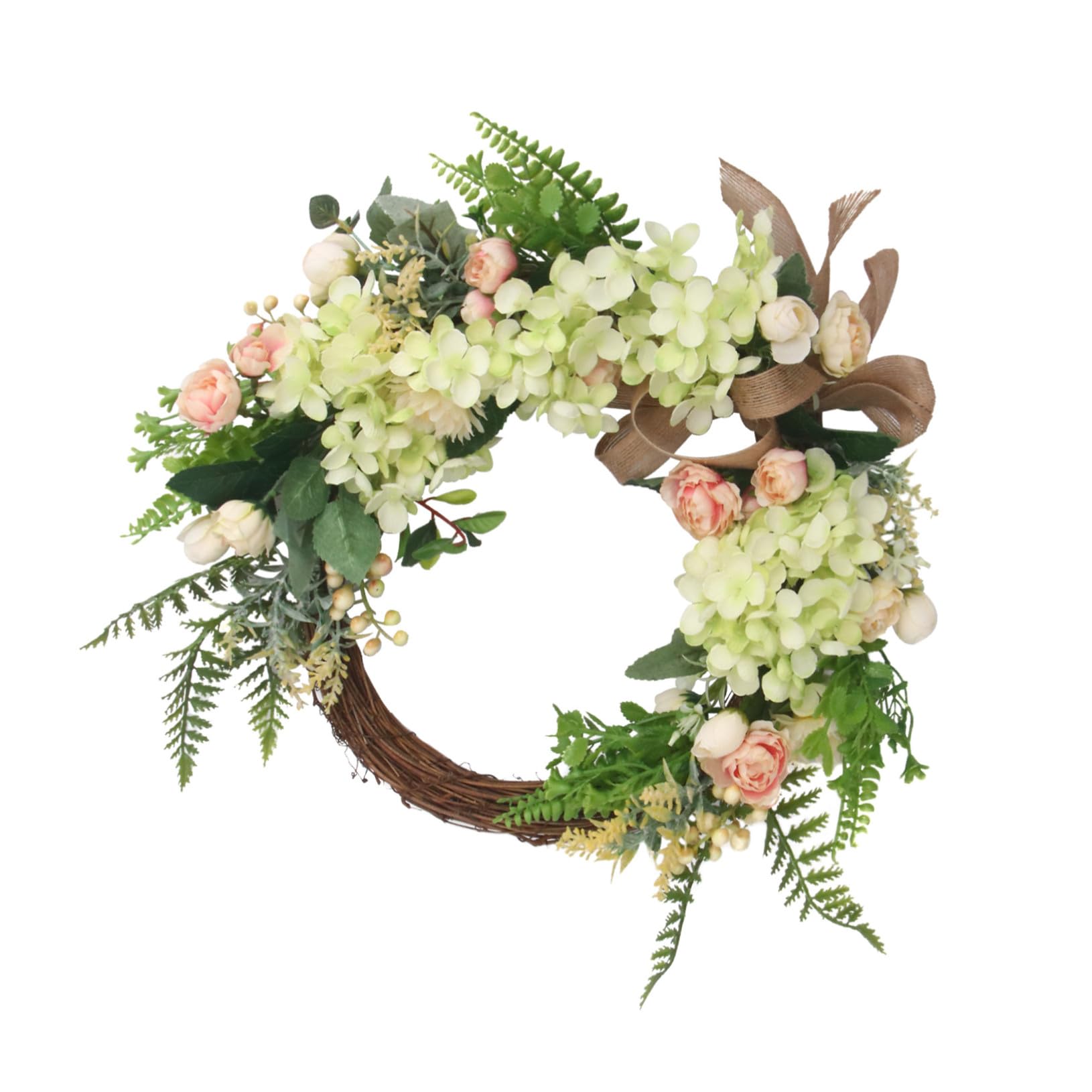 Künstlicher Türkranz Blumenkranz aus Eisen und Kunststoff