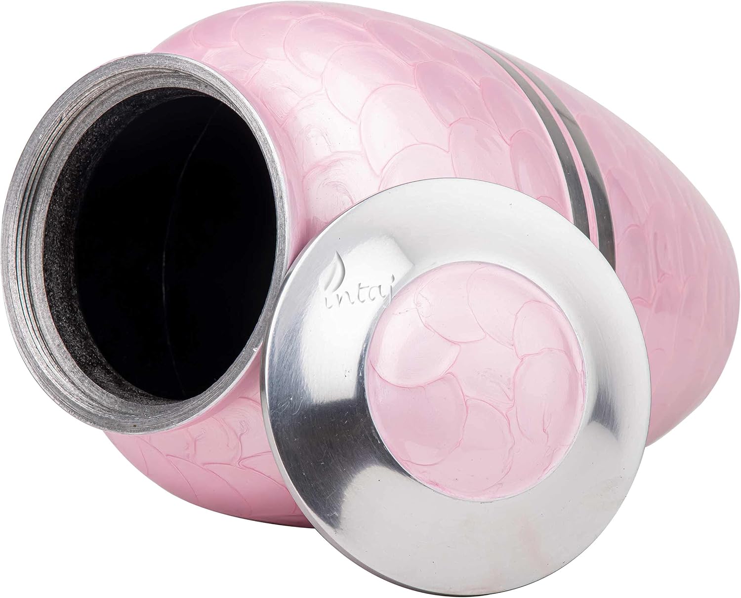 INTAJ Cremation Urn for Human Ashes – Elegant Memorial Urn for Men and Women, Decorative Large Burial Urn Holds Up to 250lbs (Rose)
