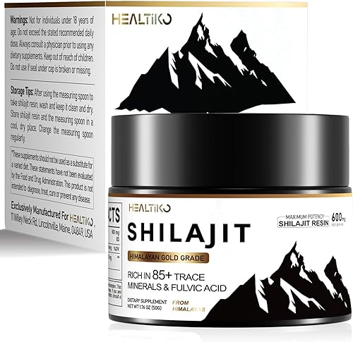 Miniatura 9 de Shilajit - Resina Shilajit orgánica pura del Himalaya, 600 mg de potencia máxima, grado dorado, Shilajit, natural, auténtico, con más de 85