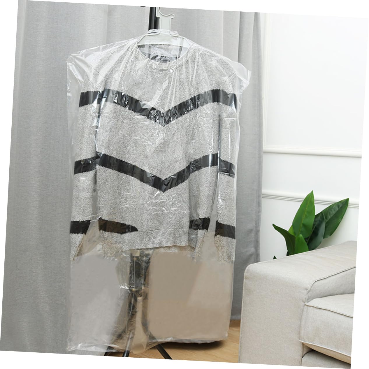 40 Stück Transparente Kleidersäcke aus Pe und Waschbar Staubschutzhüllen für Kleiderschränke für Anzüge und Abendkleider