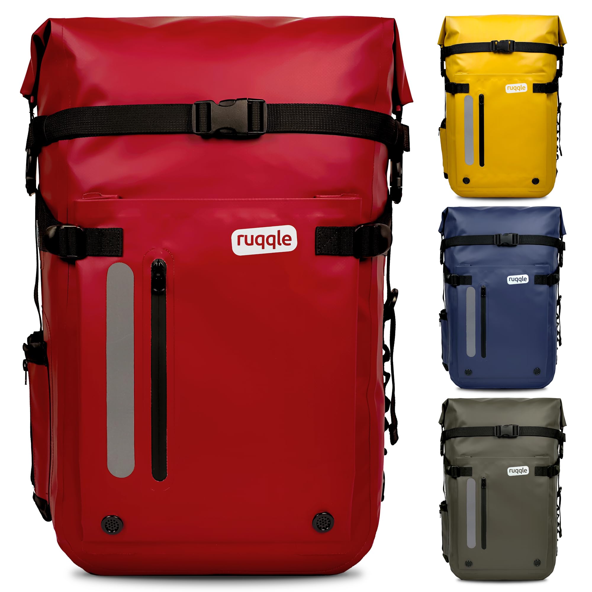 Ruqqle Versatile Waterproof Dry Bag 20/30/45L with 3 External Pockets