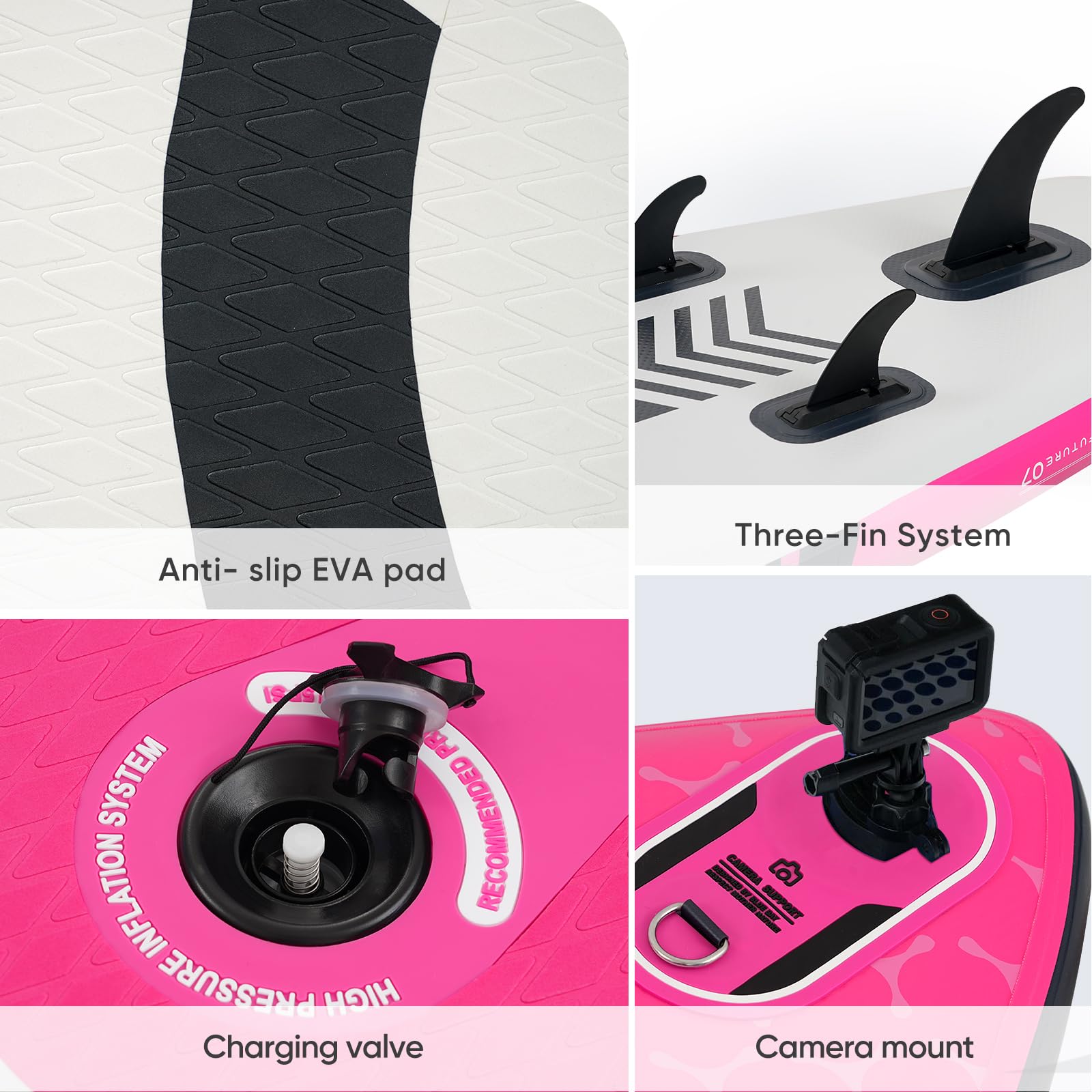 Aufblasbares Paddle Board, SUP Board | Stabile Konstruktion mit rutschfestem Komfort-Deck, tragbares SUP-Board für Reisen