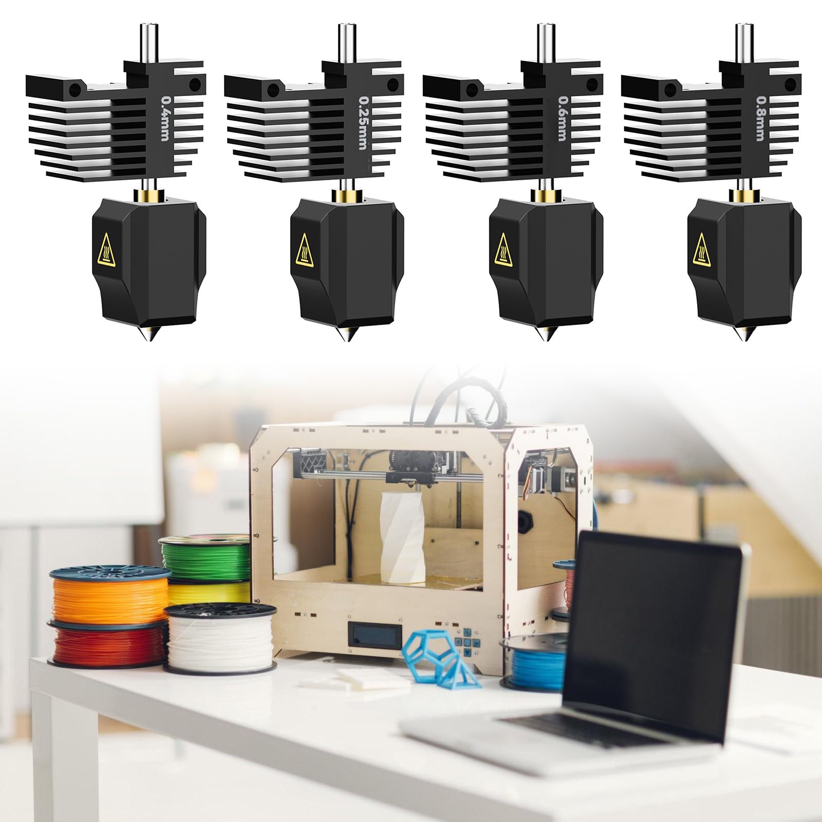 Conjunto de boquillas de impresión 3D de Rutina, 0.4mm Nozzle