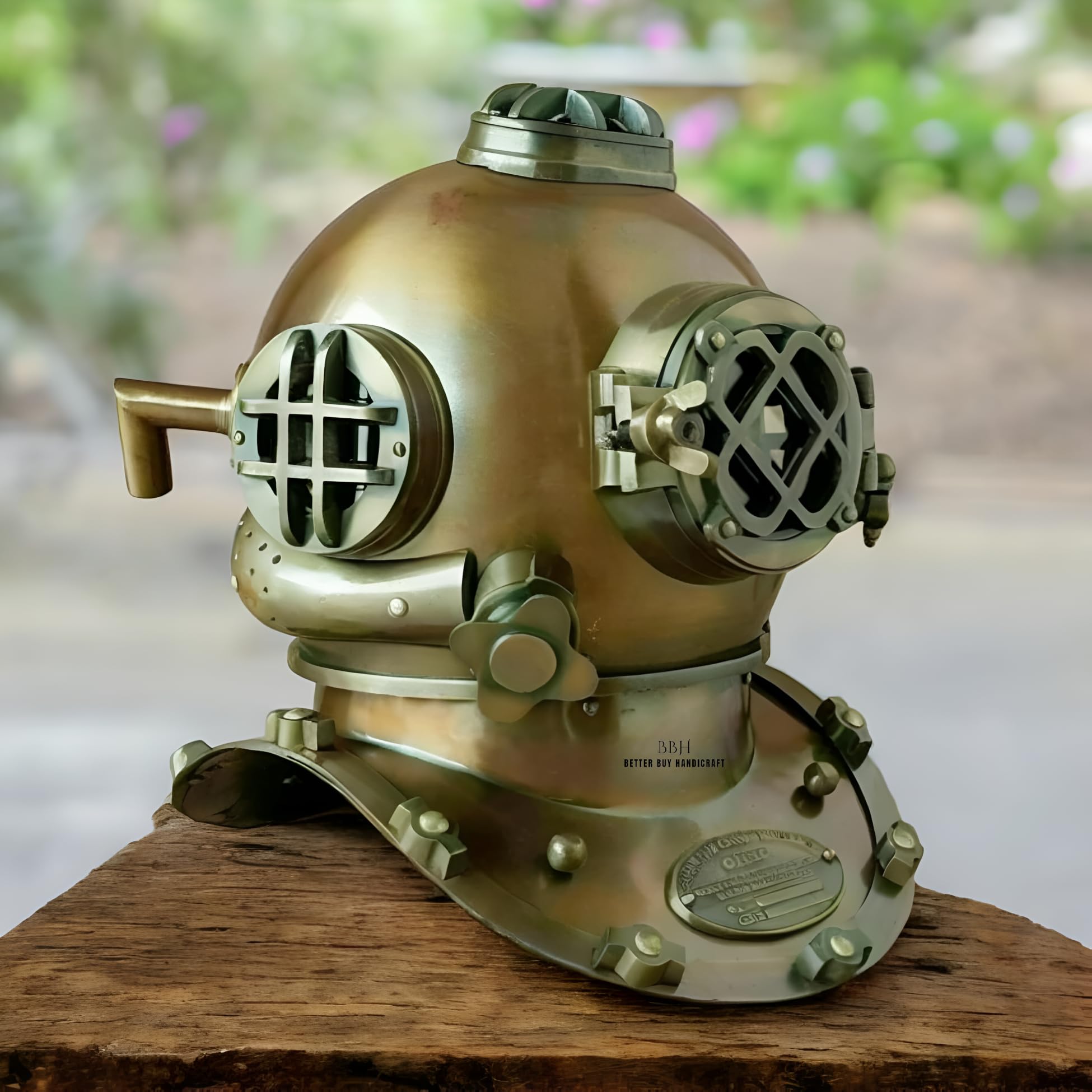 Casco de buceo náutico hecho a mano con acabado de cobre para buceo, Marina de EE. UU., Mark V, casco marino de mar profundo, casco de buceo, decoración del hogar, artículo de