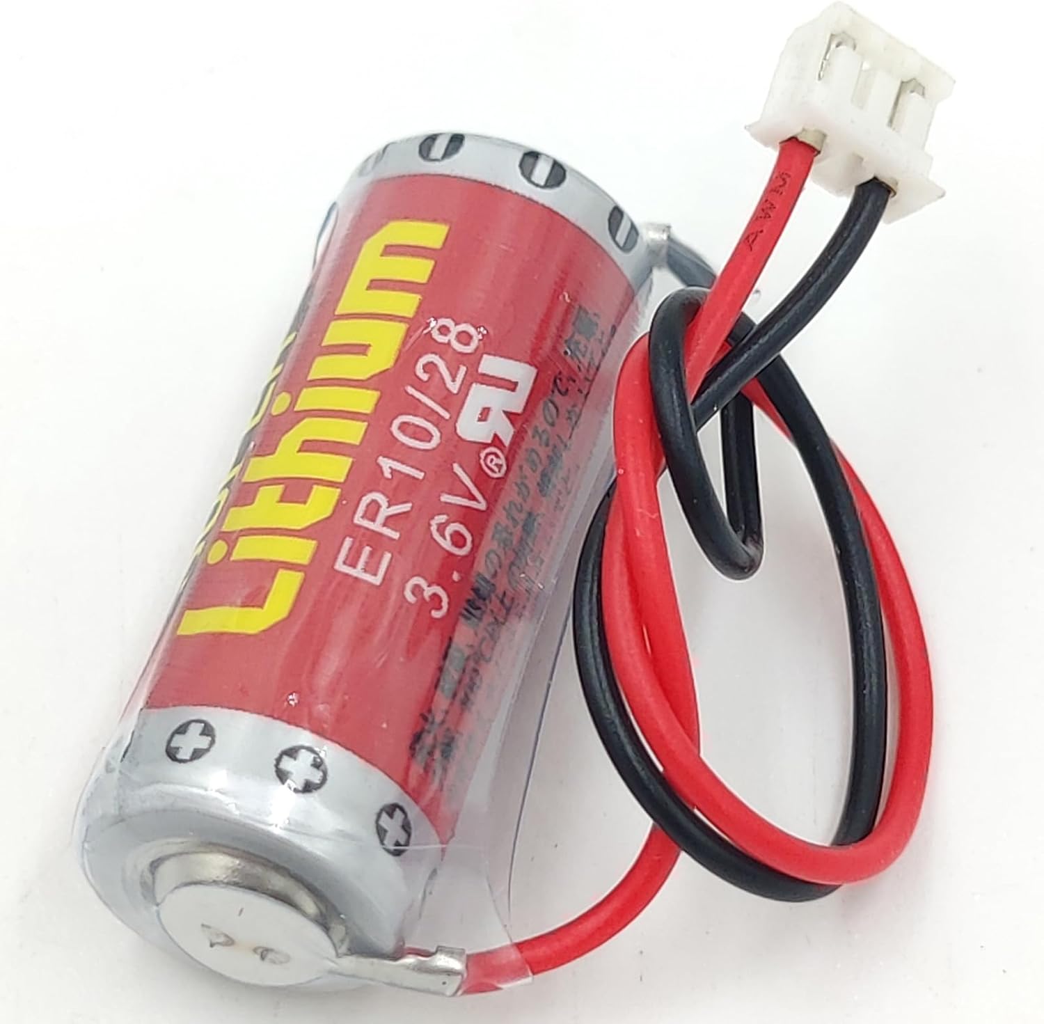 (5PCS/Set) 3.6V ER10/28 ER10280 Lithium Replacement Battery with Plug for FX2NC-32BL ER10/28 Battery, Non-Rechargeable