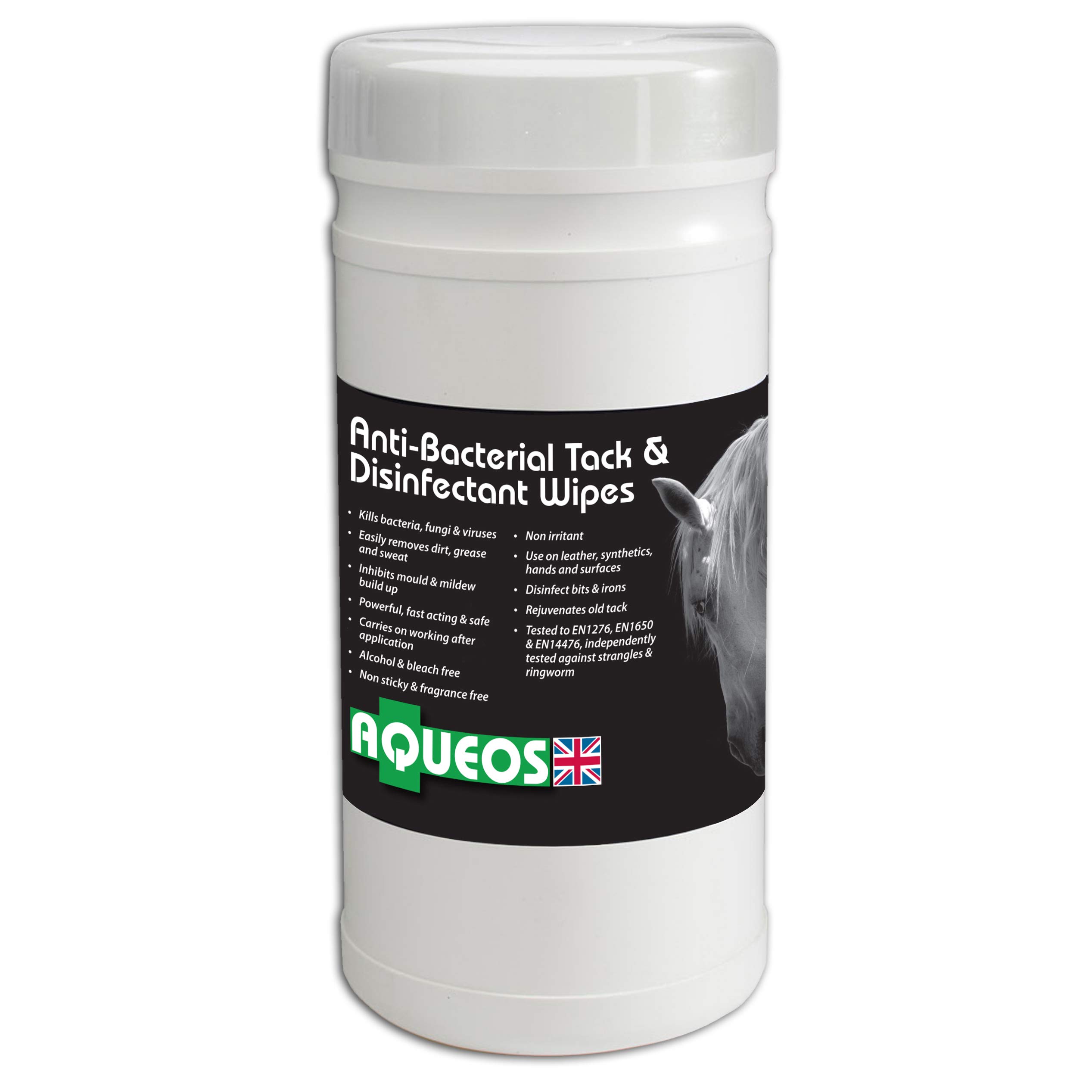 Aqueos Anti-microbial Multi-Use Disinfectant and Tack Wipes, White
