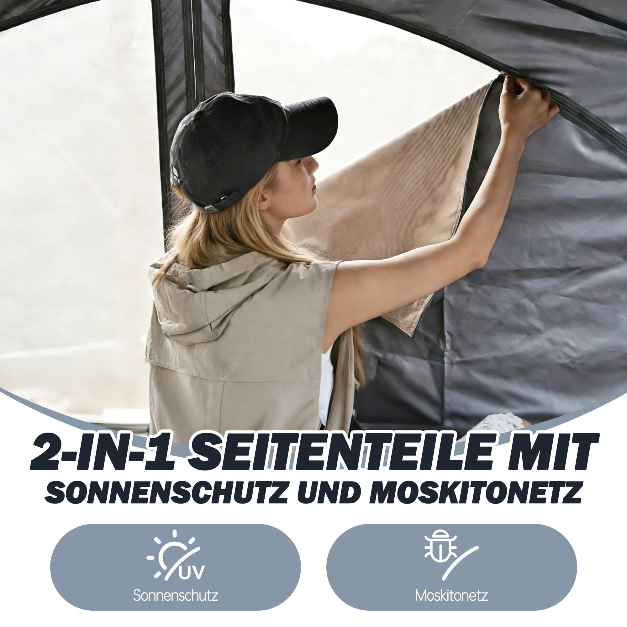 kuppelzelt mit seitenteile ARURU Camping Pavillon 3×3m 4×2-in-1 Seitenteilen Wasserdicht Sonnenschutz und Moskitonetz mit Titan-Blackout Beschichtung Camping & Strand & Gartenzelt Pop Up Zelt Aufbau Sport & Freizeit Rahmengröße:54 cm - M Grund- und Mittelschule Ortenburg bauer hockey