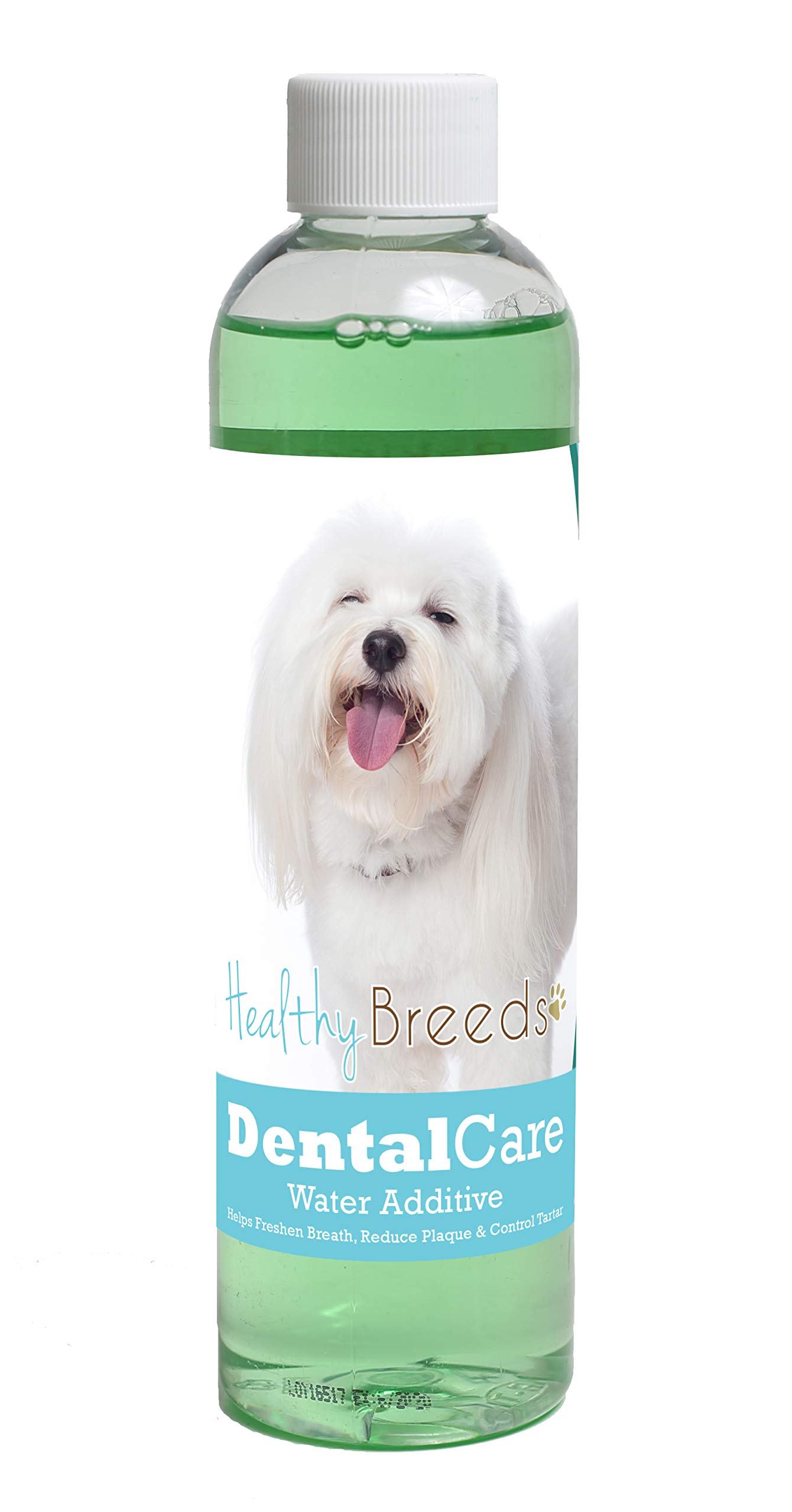 Healthy Breeds Dog Dental Care Water Additive for Coton de Tulear - Helps Freshen Breath, Reduce Plaque &amp; Control Tartar - Mint Flavor - 8 oz