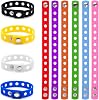 GOGO 10 PCS Adult Adjustable Silicone Bracelets for Shoe Charms Rubber Wristband