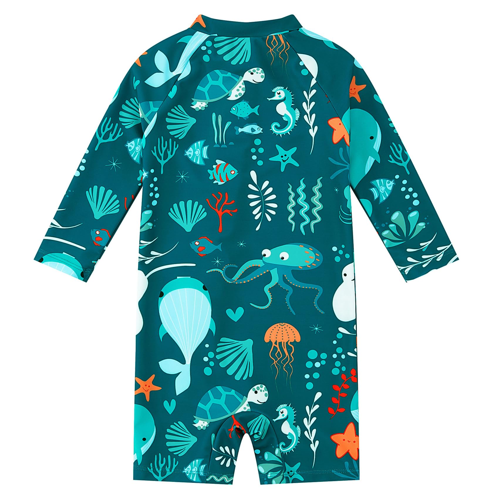Costume da Bagno per Bambino/Ragazza con Protezione Solare UPF 50+ Costume da Sole a Manica Lunga con Cerniera Completa per Neonato (3-36 Mesi) - 2