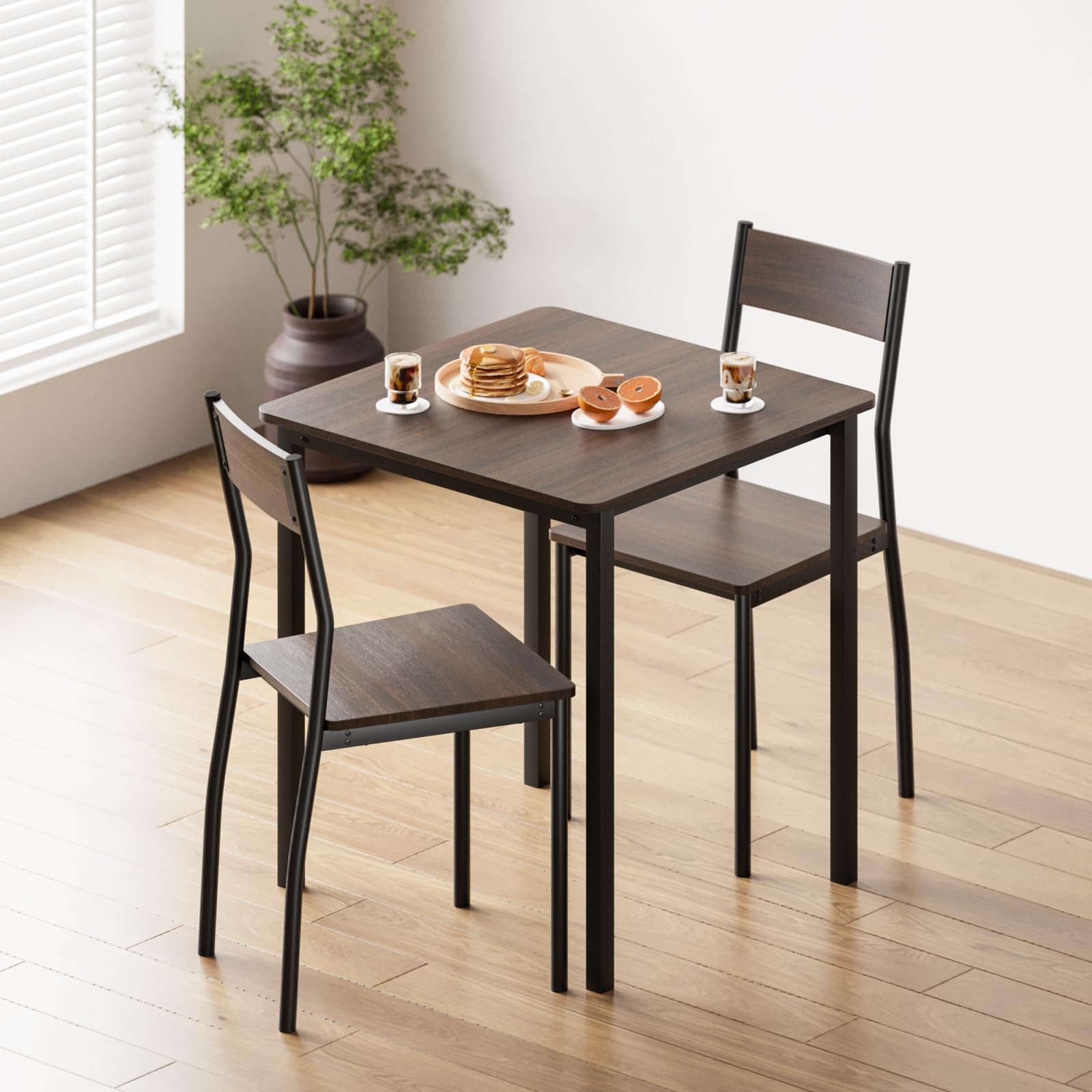 Amazon｜kukeimaru ダイニングテーブルセット 食卓テーブル 2人用 3点 