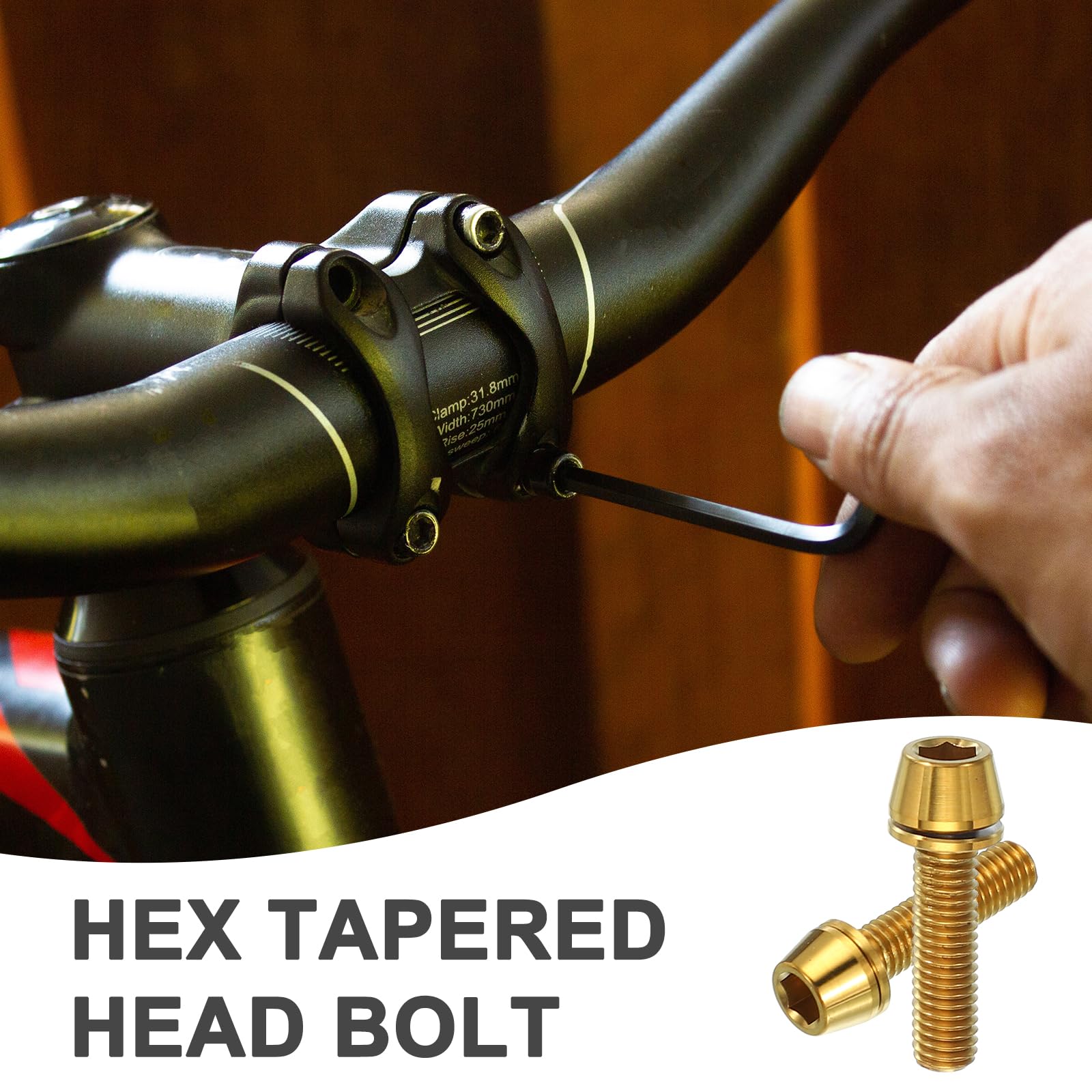 PATIKIL M5x20mm Titanium Bicycle Stem Bolt - Image 4