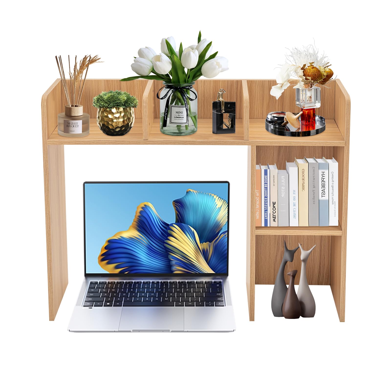 Organizador de Literatura, estantería de Escritorio, aparador de Escritorio con 5 estantes para computadora, Escritorio, Expositor de sobremesa, Organizador de estantes de Escritor