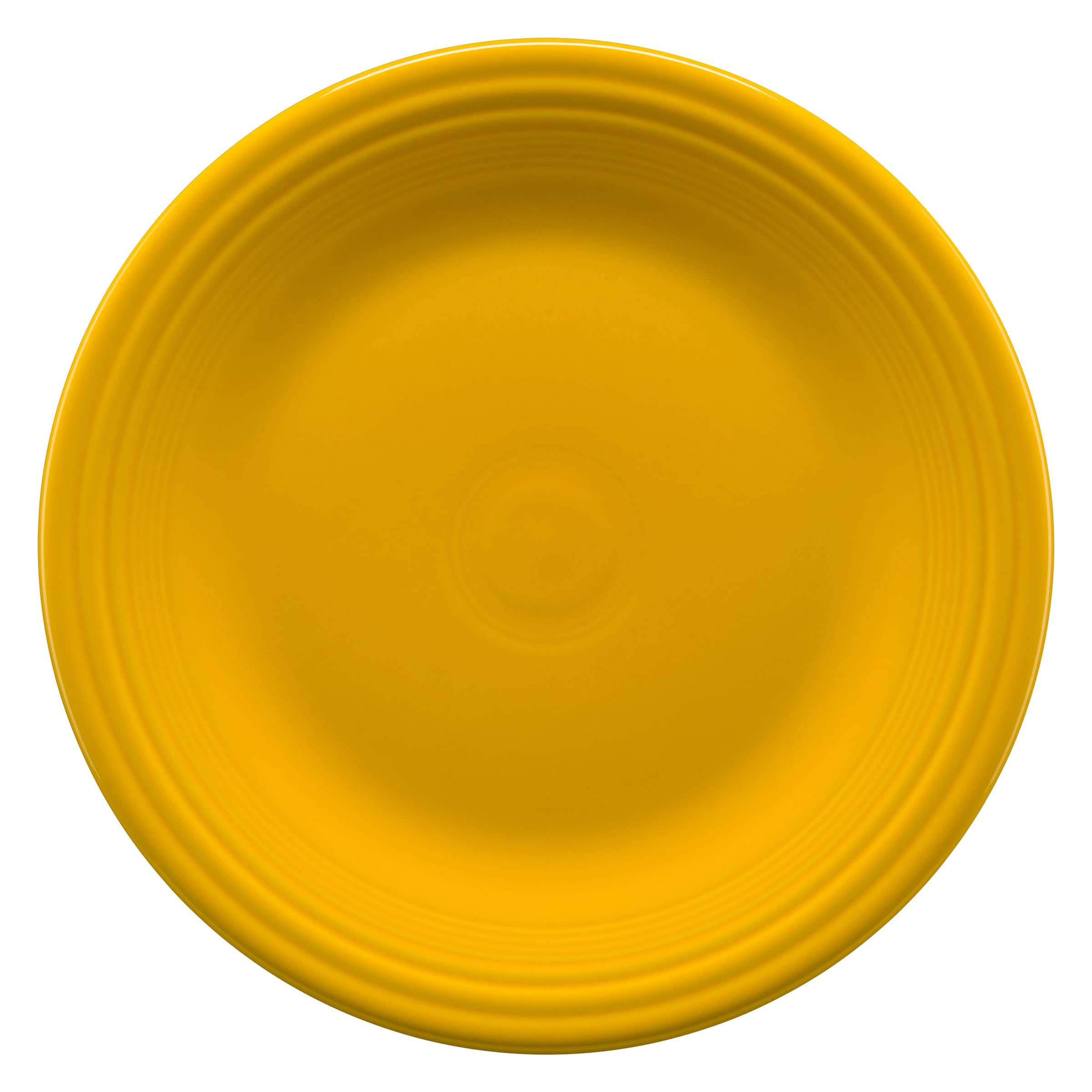 Classic Rim 10.5” Dinner Plate – Durable Ceramic, Lead-Free, Dishwasher/Microwave/Oven Safe – Made in USA - Daffodil
