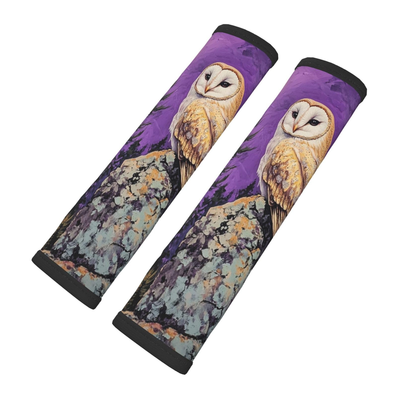 Mystical Owl Car Seat Belt Cover 2 Pack Seatbelt Strap Shoulder Pad Protector Universal Comfort for Car