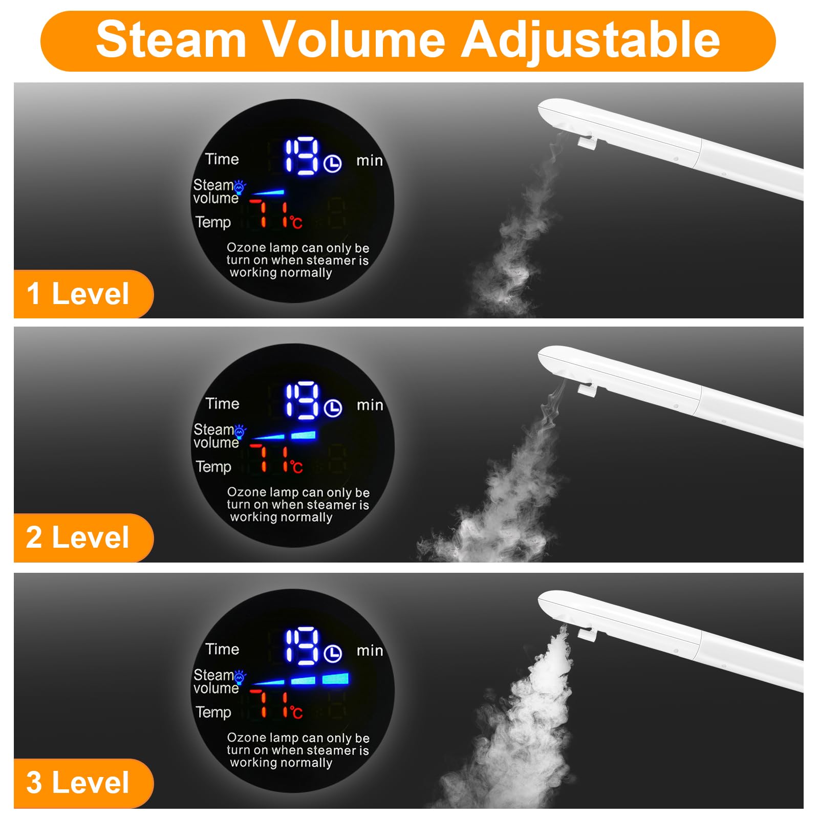 Professioneller Gesichtsdampfer, Vaporizador Gesichtsbehandlung mit Dampf einstellbar & Timer, beweglicher Arm, Vorheizen Ästhetiker Dampfgarer, Home Beauty Salon SPA
