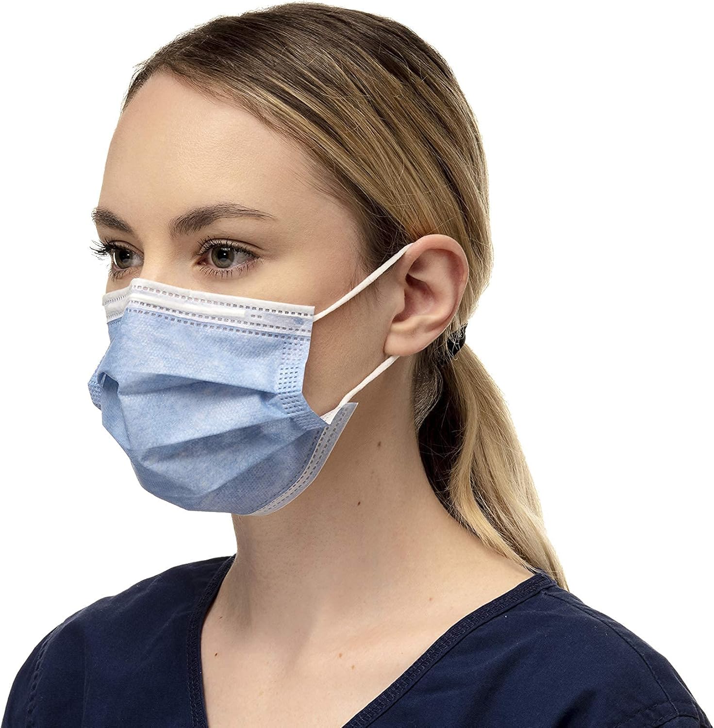 Blue Savvy Disposable Face Masks Individually Wrapped