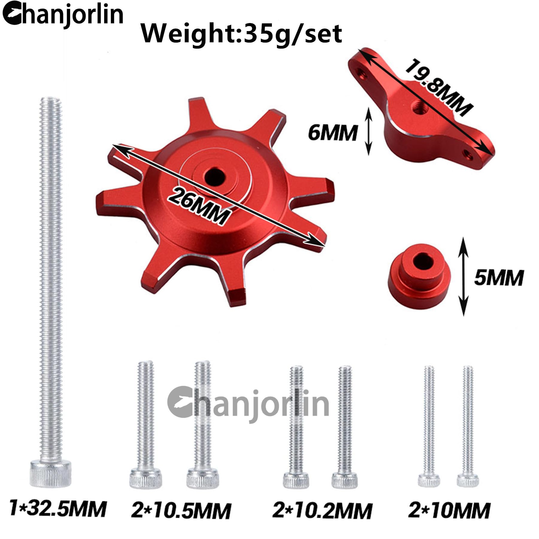 Chanjorlin 1/10 Scale Crawler Mud Tires Hub Tool 1.9