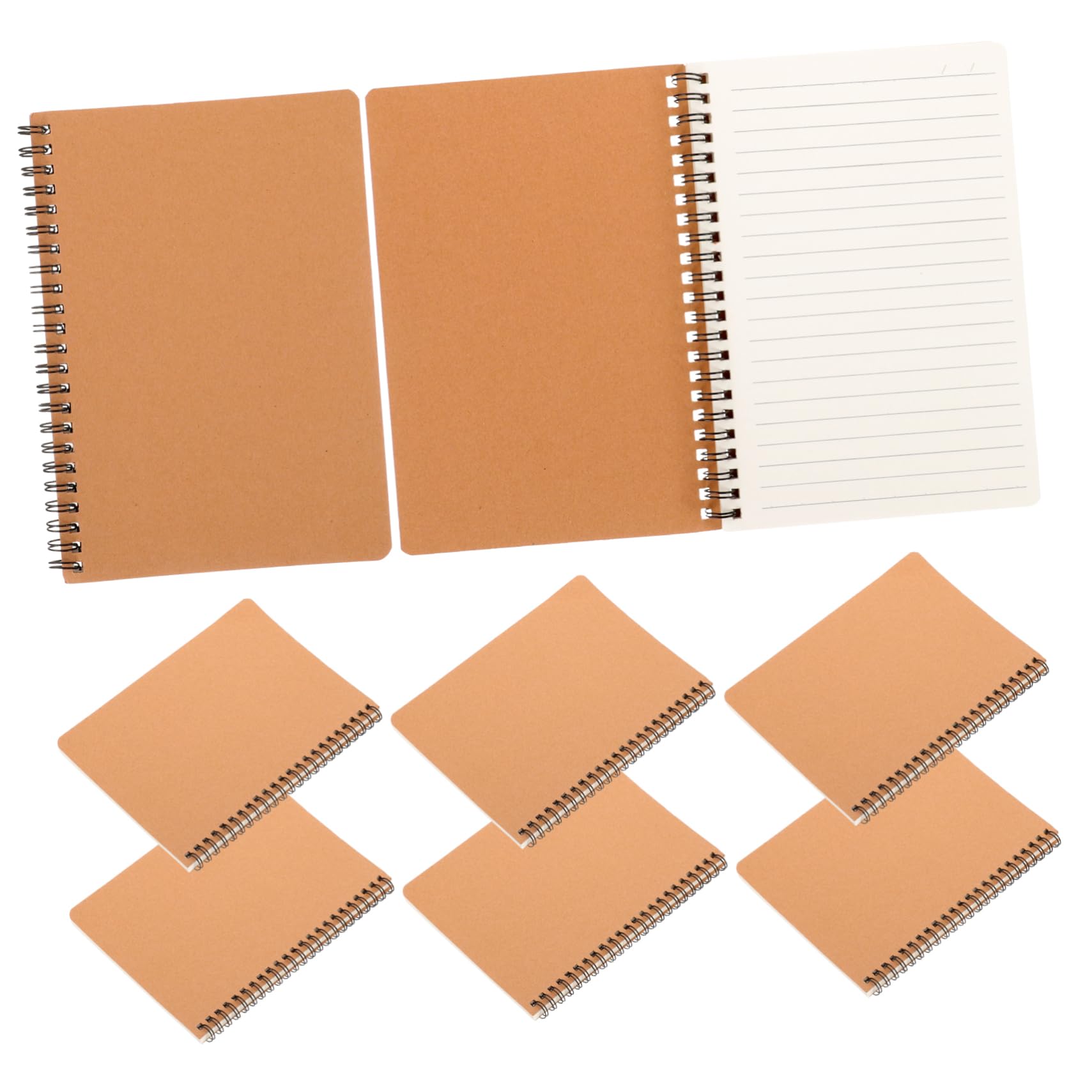 Artibetter Notizbuch Dickes Leeren A5 Spiralnotizbuch Seiten mit Beige aus Papier 10 Stück für Tagebuchschreiben und Skizzieren