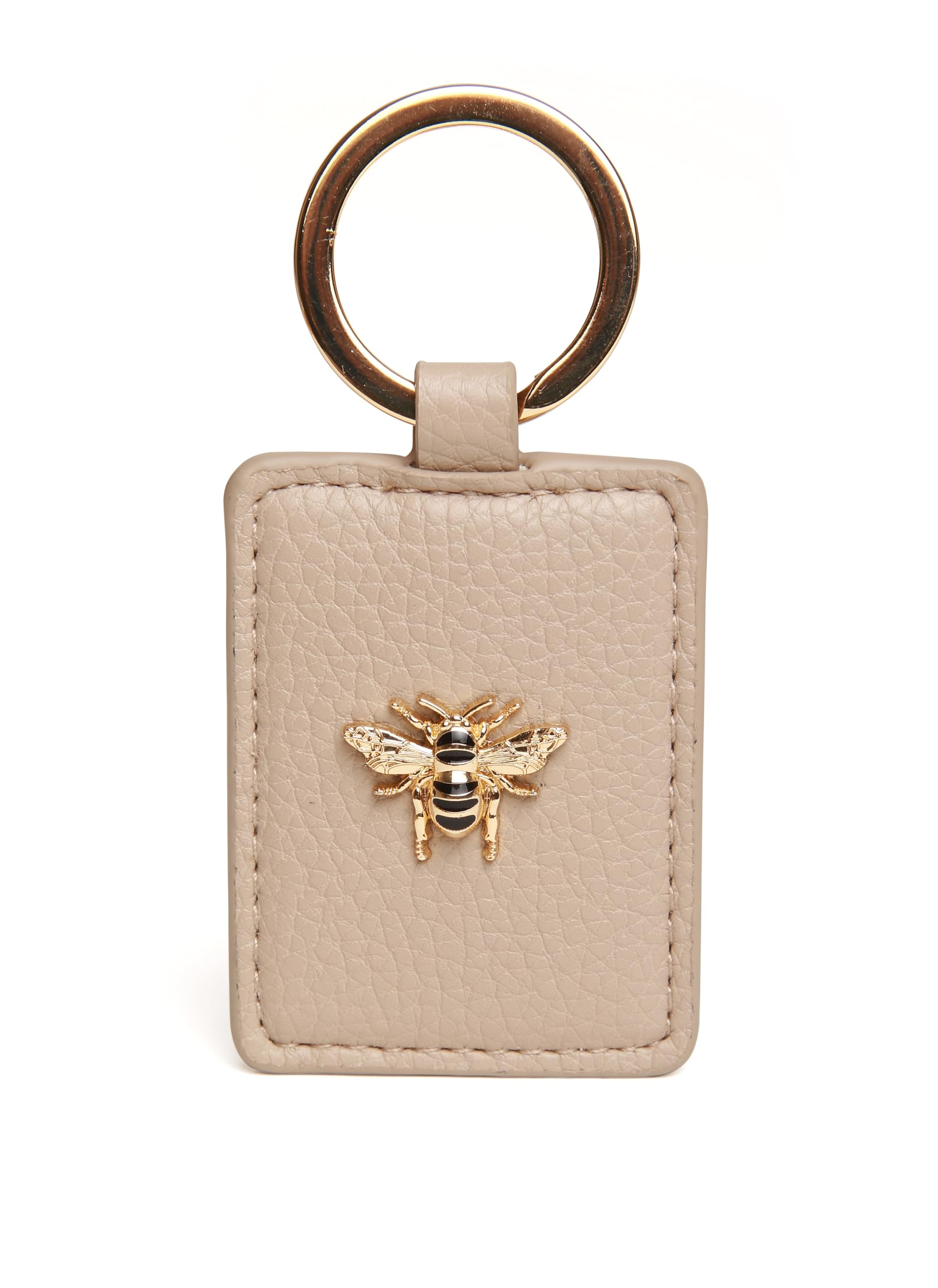 Alice Wheeler Bee Keyring Vegan Leather (Stone)