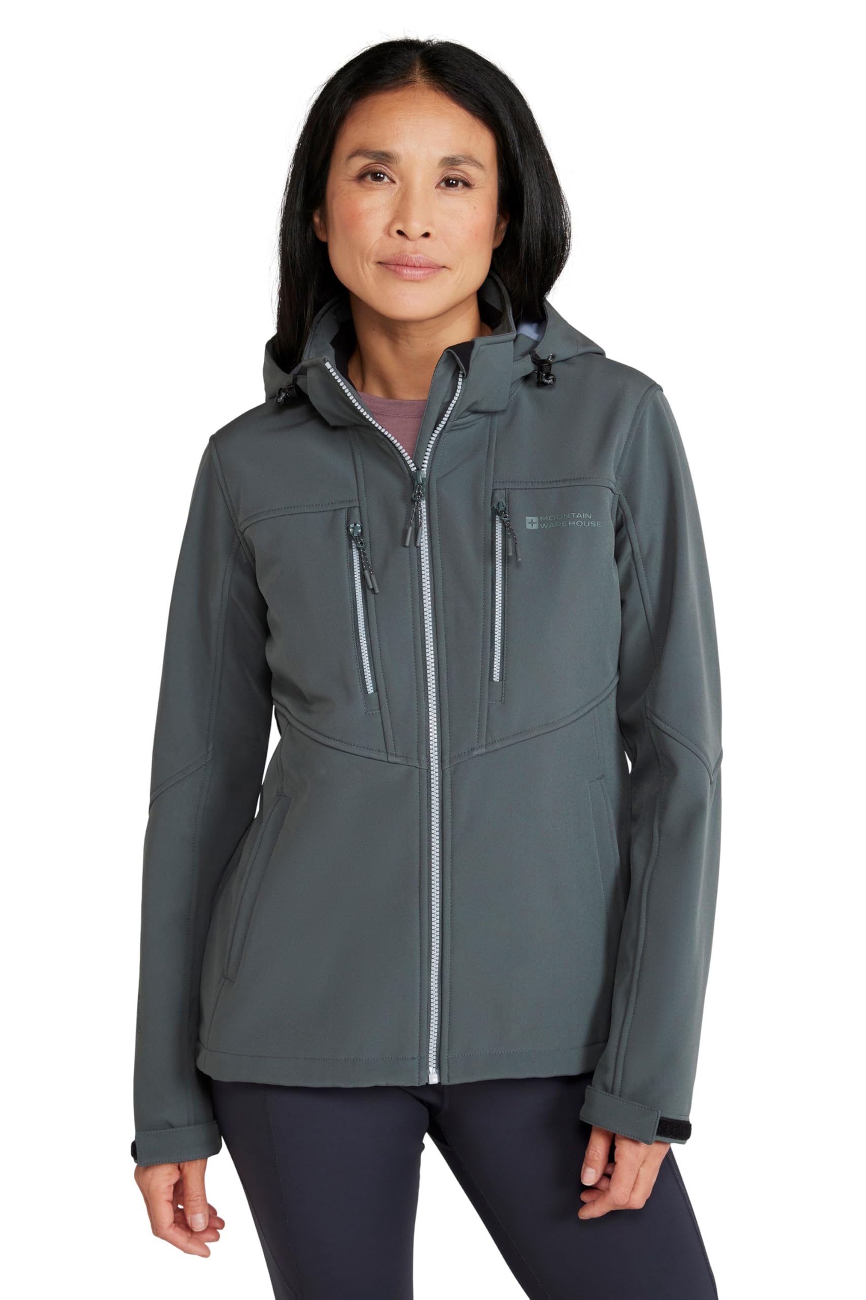 Mountain Warehouse Genesis Veste Softshell pour femme – Manteau imperméable et coupe-vent – Printemps été, randonnée, marche et plein air