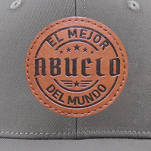 Miniatura 2 de El Mejor Abuelo Del Mundo - Gorra de béisbol ajustable para hombre, con parche de cuero de algodón ajustable