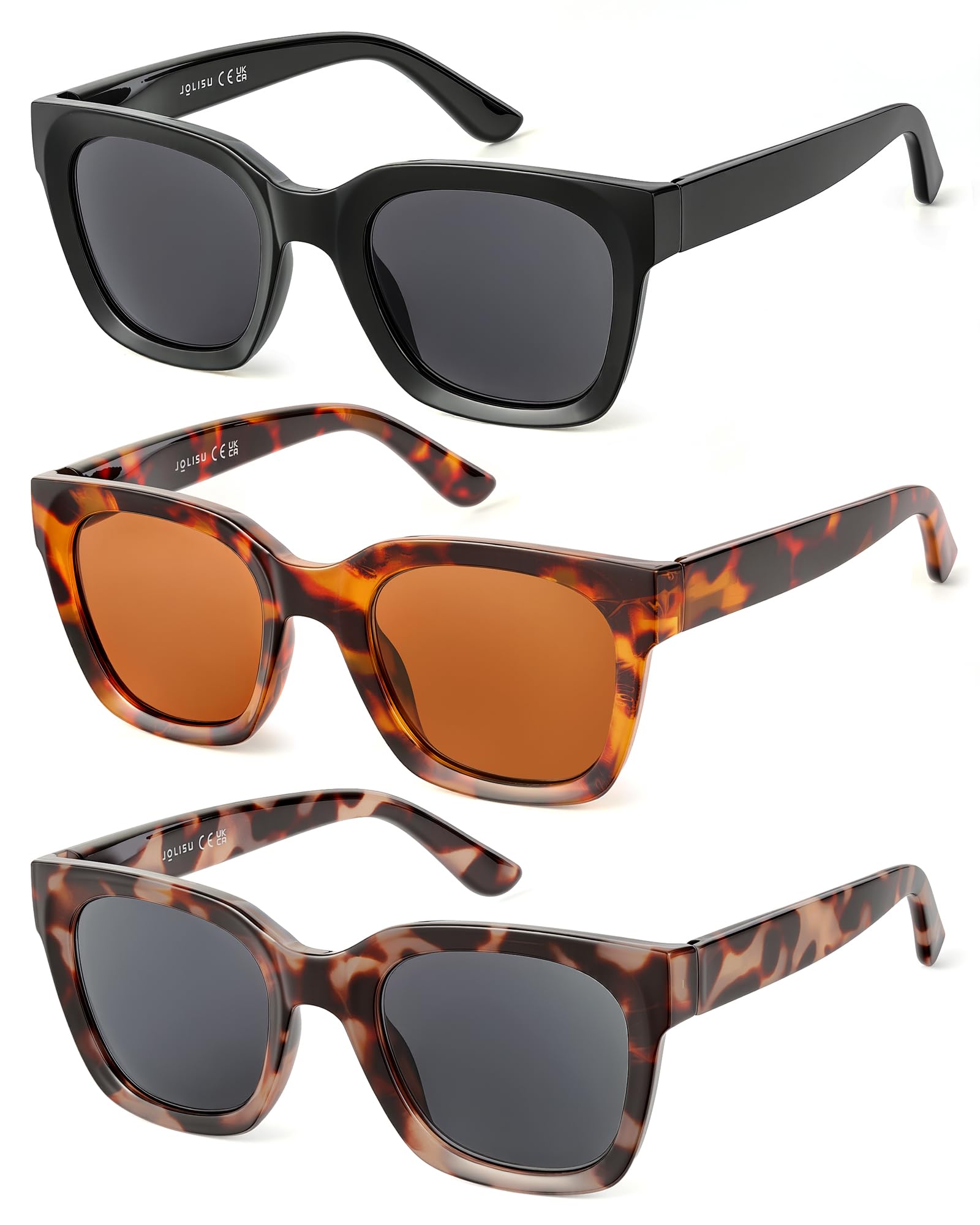 JOLISU Vollglas-Lesesonnenbrille für Damen – Nicht-bifokale Sonnenlesebrille mit UV400-Schutz, Federscharnier