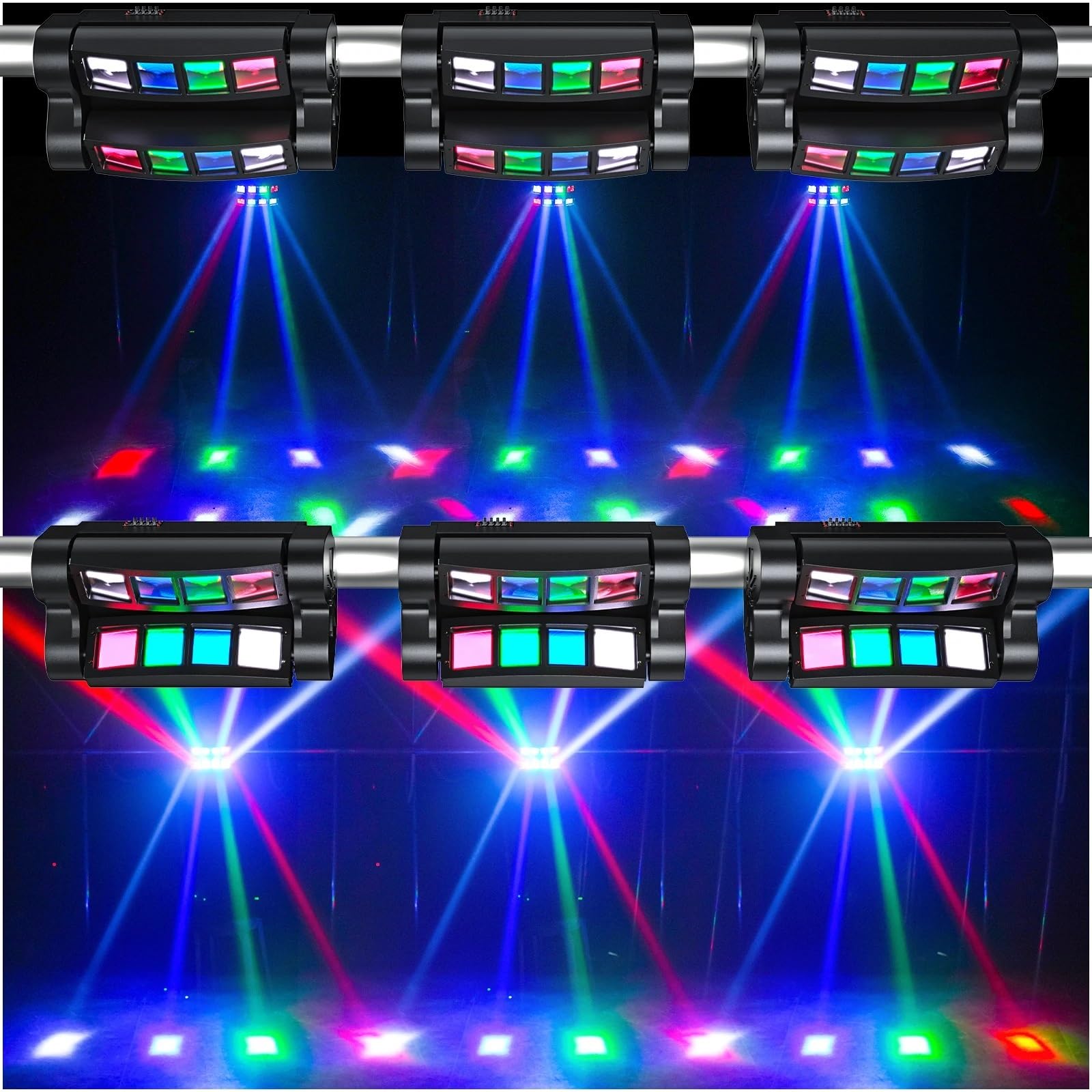 Lampada proiettore, Luce A Testa Mobile A LED Mini Spider Light Effetto Di Illuminazione Da Palco Adatto For DJ Disco Party Matrimonio Bar Club Teatro ,per feste di compleanno e ballo di Halloween