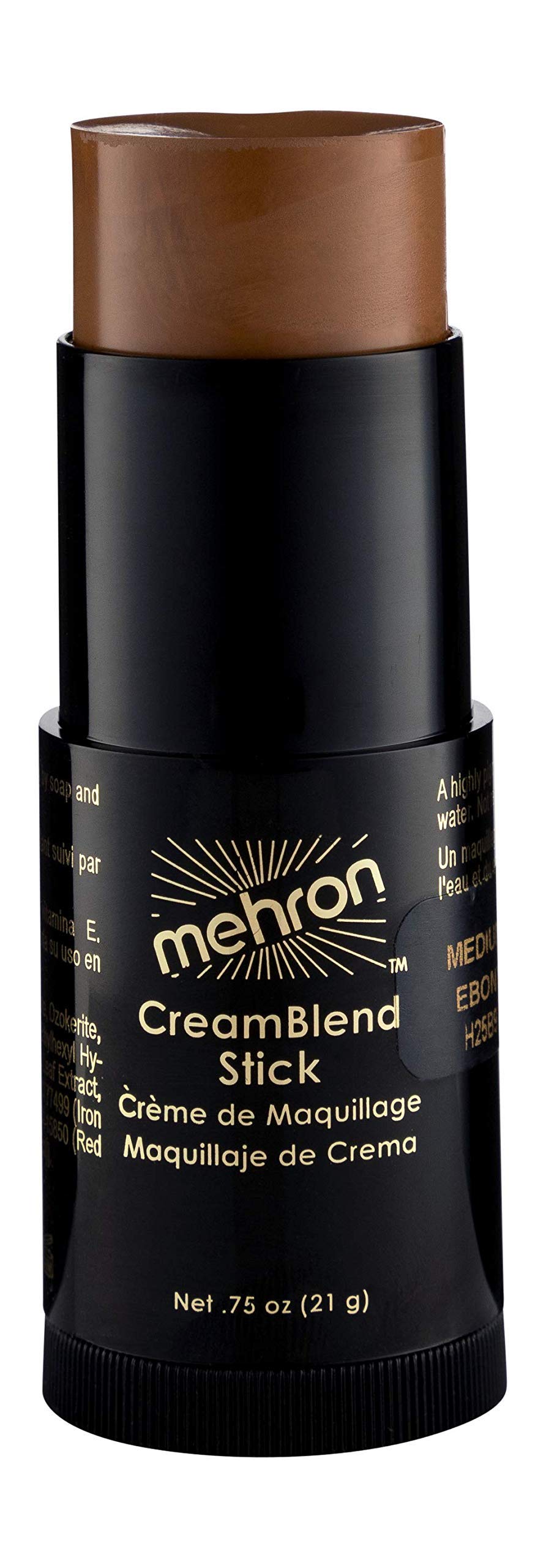 Mehron Makeup CreamBlend Stick, MEDIUM EBONY- .75oz