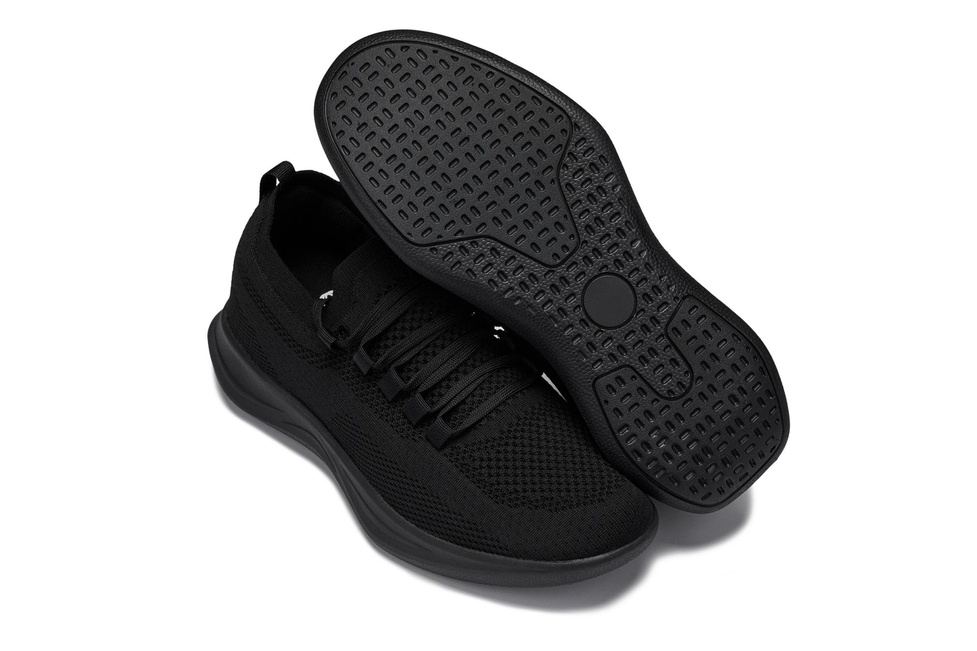 CALTO Zapatos de elevación invisibles para hombre con aumento de altura, tenis deportivos de punto súper ligeros, 2.4 pulgadas más altos