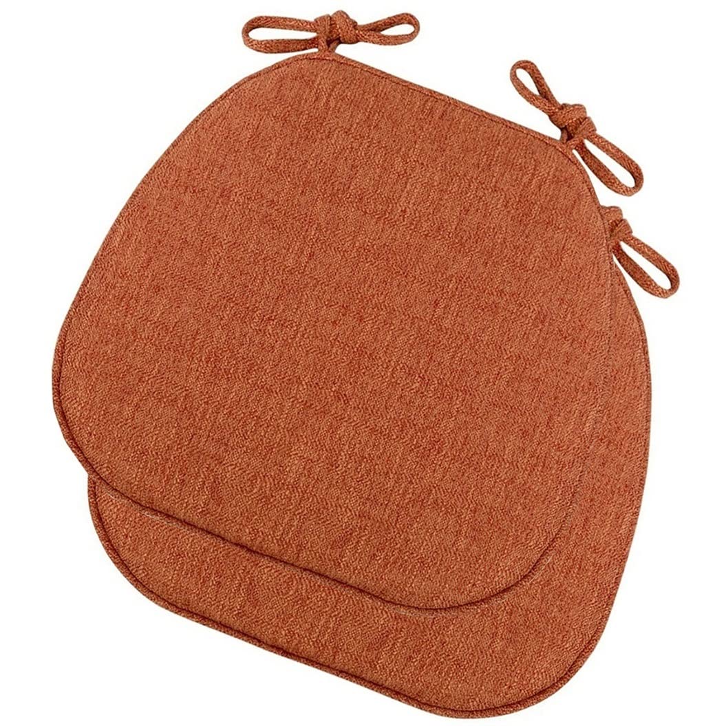 Coussin de chaise de salle à manger lot de 4 x 1 antidérapant avec attaches et zip