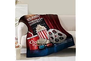Cozy Movie Night Haven: Cinema Clapboard Flannel Throw