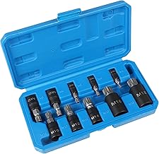 CPROSP Torx socket male 1/2 inch, 1/4 inch, 3/8 inch, 12-sided Torx bit M4 M5 M6 M8 M10 M12 M14 M16 M18, Allen socket with box