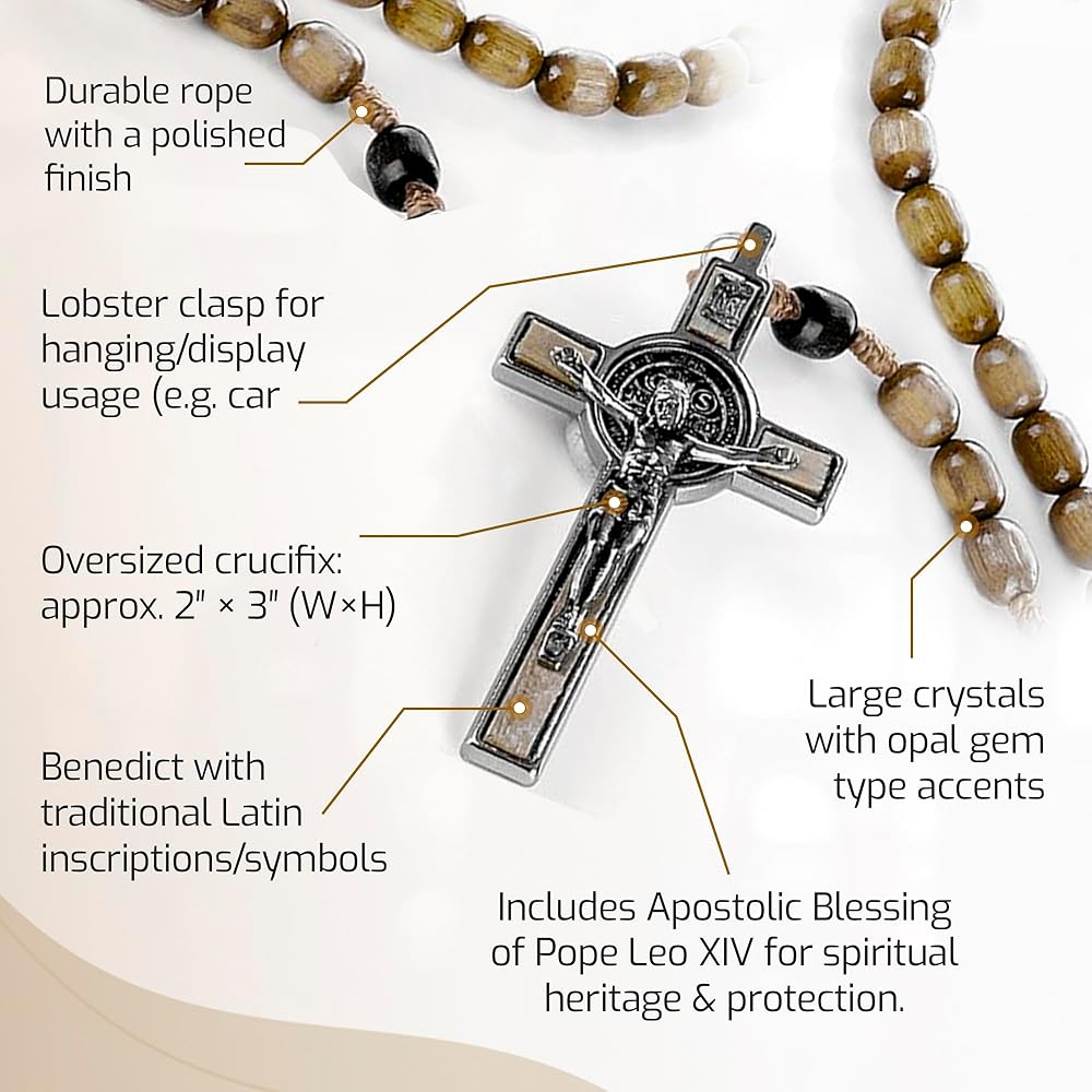 Amazon | SANCTUM VERITAS 本物のイタリア製ロザリオネックレス ローマ